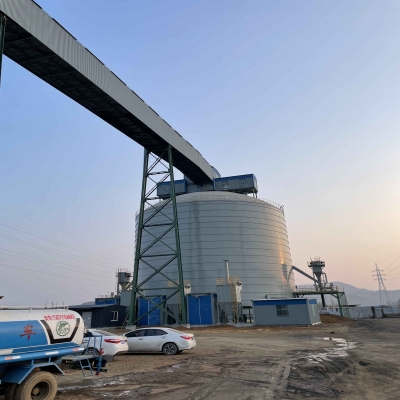 水廠鐵礦磁鐵礦石加工項目建筑砟儲料倉